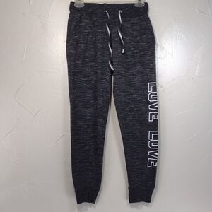 Reflex Charcoal Pull-on Joggers with Vertical "LOVE" Junior's Medium